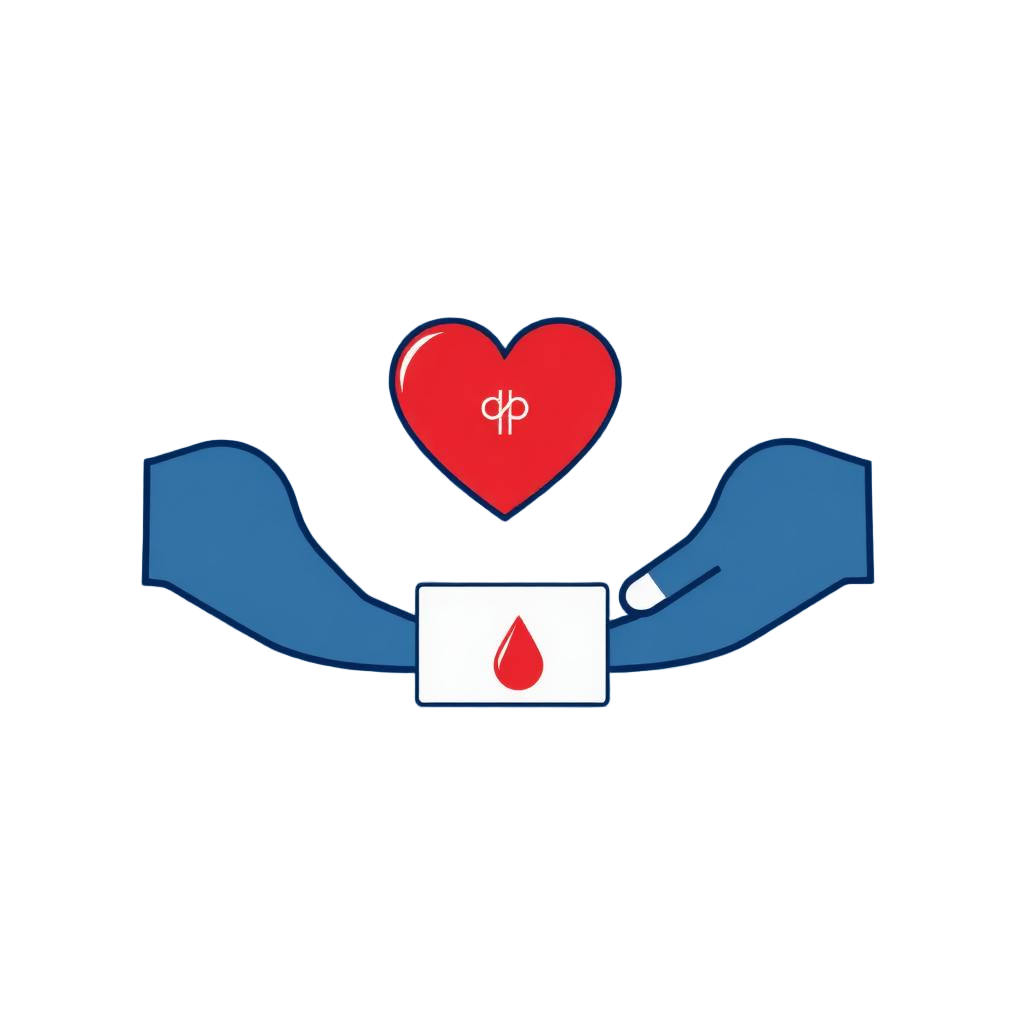 Icona mani che donano cuore e buono regalo